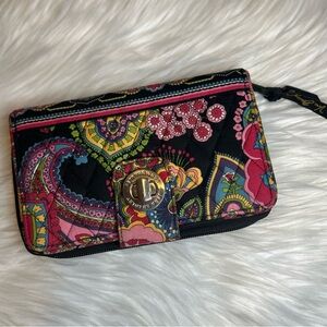 Vera Bradley Symphony In Hue Paisley Turn Lock Wallet